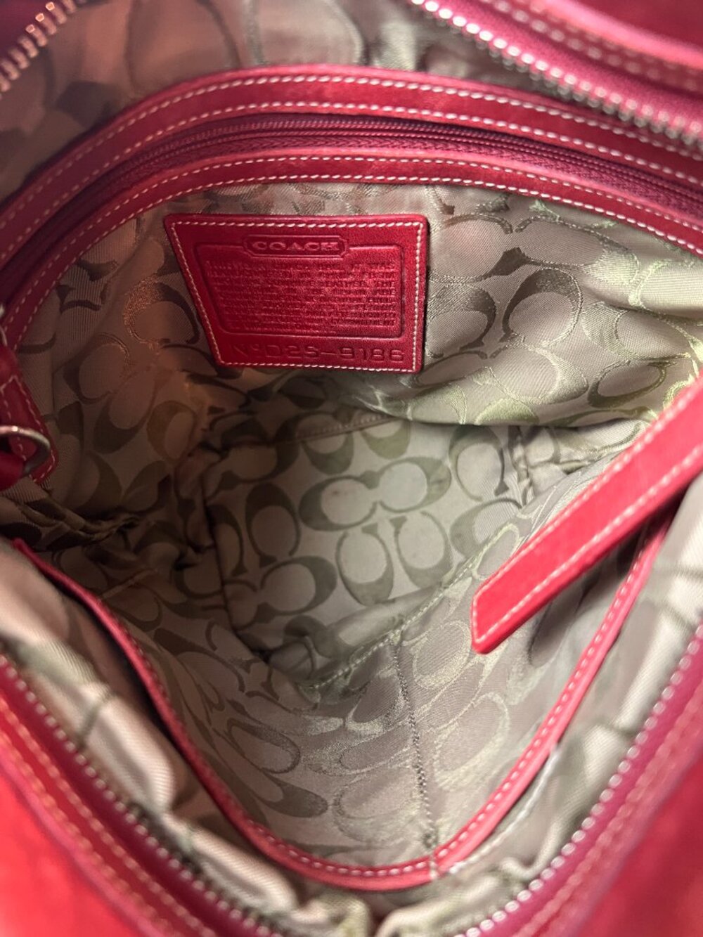 Red Vintage Coach Legacy Soho Bucket Bag #9186 - Picture 6 of 6